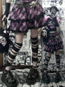 断片小说 原创原宿风辣妹甜妹蛋糕裙半身裙日系亚比摇滚朋克格裙