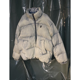 Recoverzone25fw休闲风立领面包羽绒服男长款加厚保暖外套