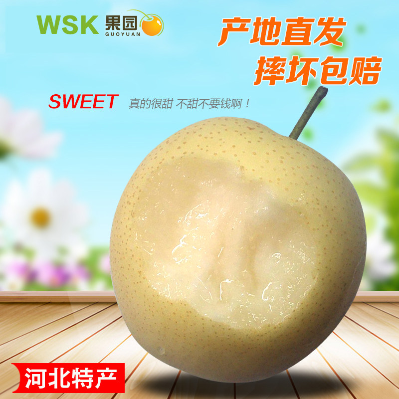河北皇冠梨水果梨子特产现摘现发雪梨鸭梨水晶梨新鲜整箱10斤包邮