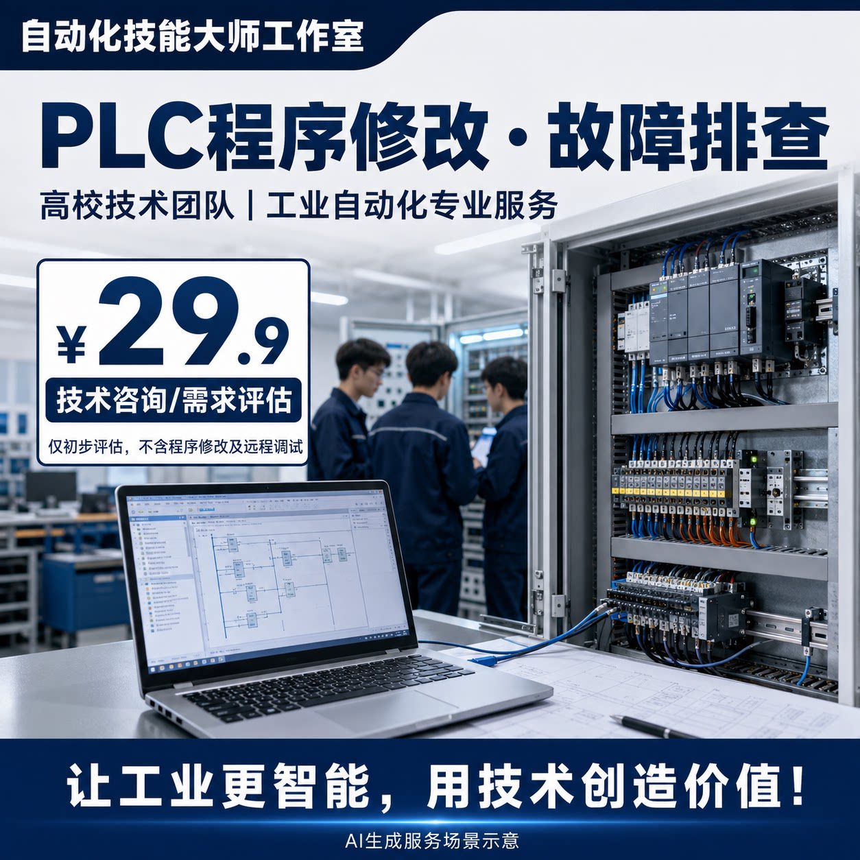 PLC程序修改故障排查远程调试电工电器设计