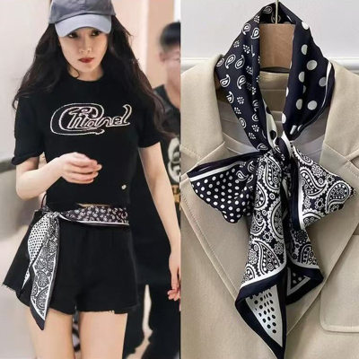 丝巾腰带女2025新款腰间配饰装饰搭配裙子牛仔裤长条小丝带高级感
