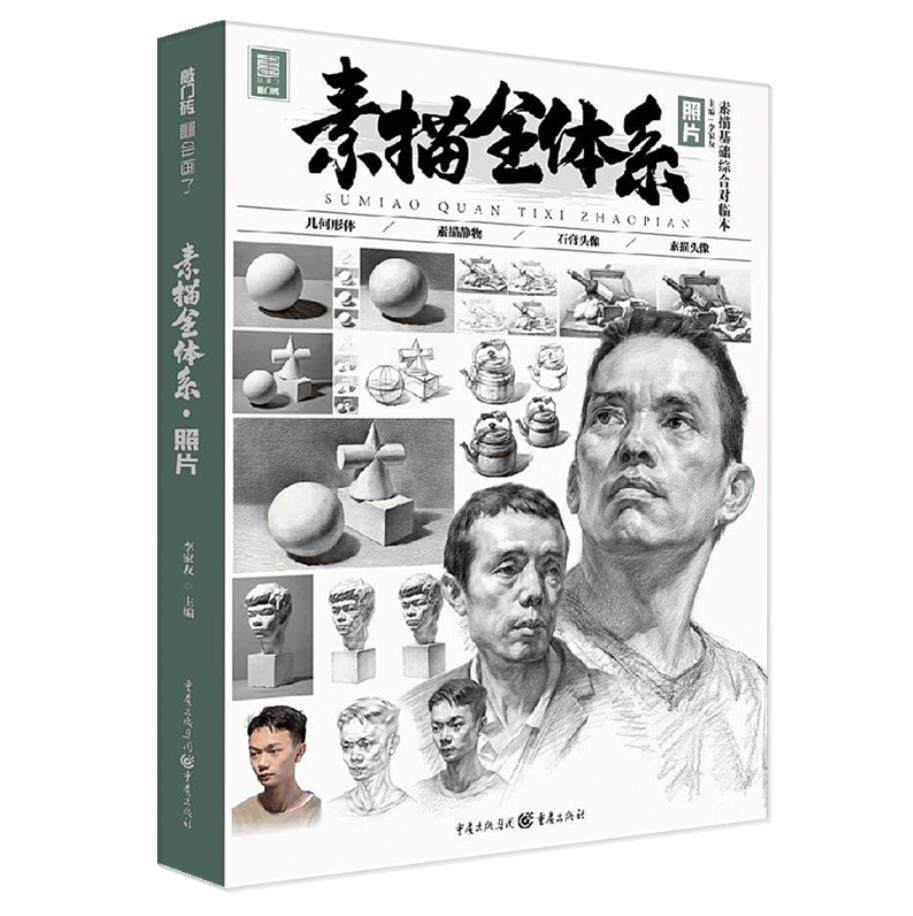 几何体争霸联考4石膏像人物头像步骤对照范画临摹范本书籍美术素材