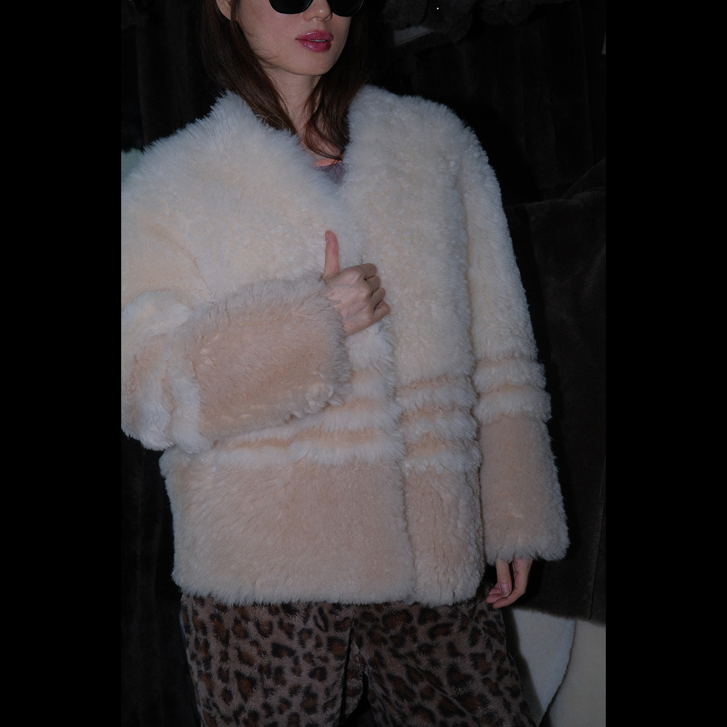 LISAYU加厚托斯卡纳羊羔毛百分百真皮毛一体加厚大衣柔软外套a货