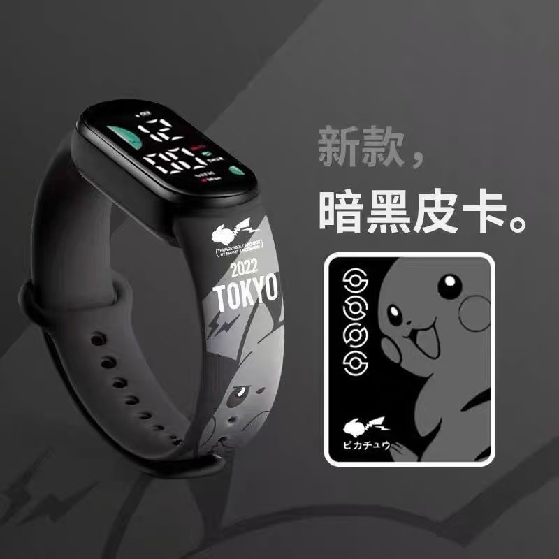 电子手表男款初中小学生高颜值只看时间夜光ins运功手环儿童女孩