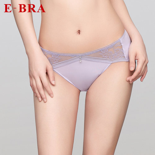 安莉芳旗下E-BRA专柜新品蕾丝中腰性感三角裤女士包臀内裤K200289