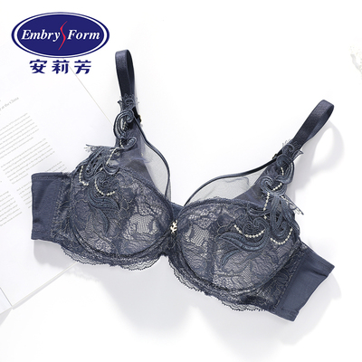 【列维斯蕾丝】安莉芳薄款刺绣大胸显小文胸士聚拢内衣EB00155