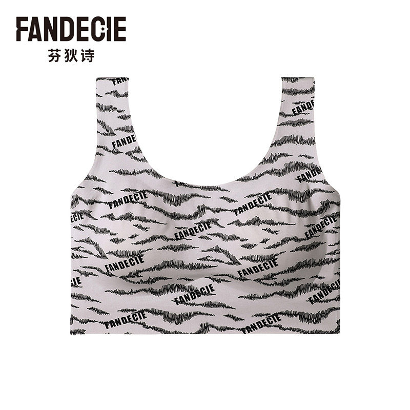 芬狄诗正品内衣女士印花光面无痕收副乳一片式背心式文胸FB00345