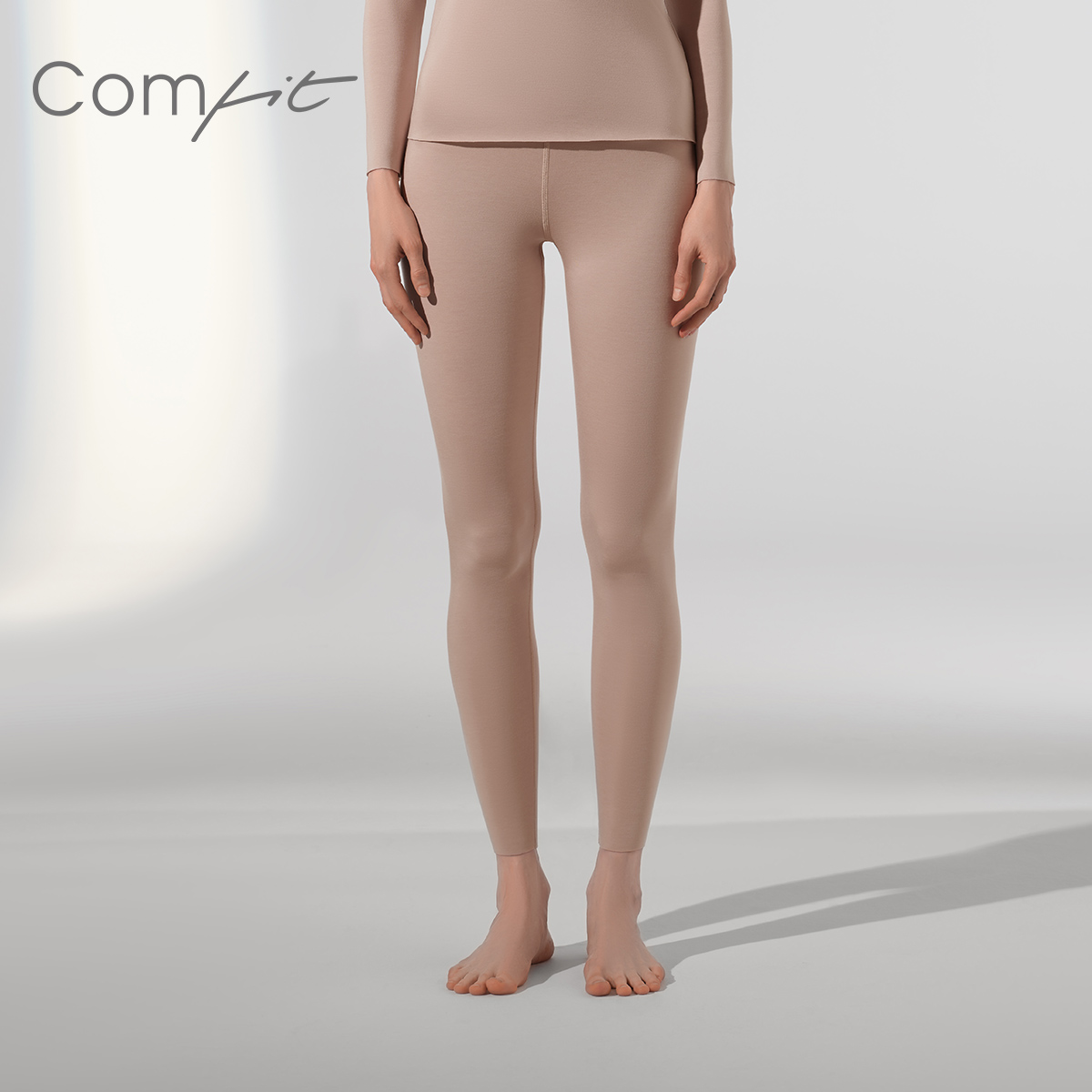 Comfit秋裤晴纶女暖肤修身纯色