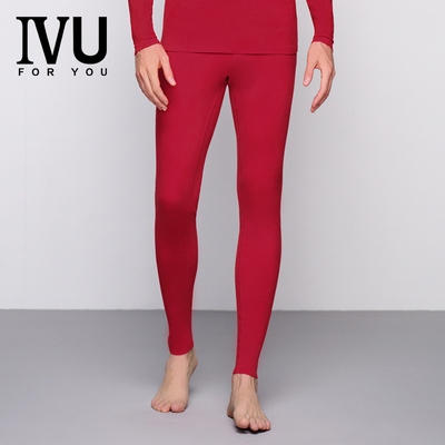 莫代尔秋裤IVU男士红色喜庆抓绒