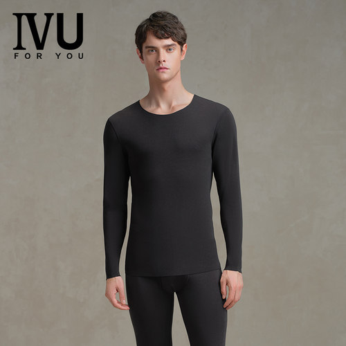 安莉芳旗下IVU男士圆领长袖秋衣秋裤简约舒适打底内衣套装UDY0217