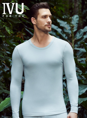 安莉芳IVU男士秋冬圆领保暖衣套装柔软修身打底秋衣秋裤UD00138