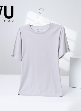 安莉芳旗下IVU春夏男士简约纯色短袖T恤休闲套头家居上衣UL00278