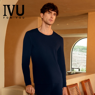 圆领长袖 安莉芳旗下IVU男士 秋衣上衣简约舒适加厚打底内衣UD00163