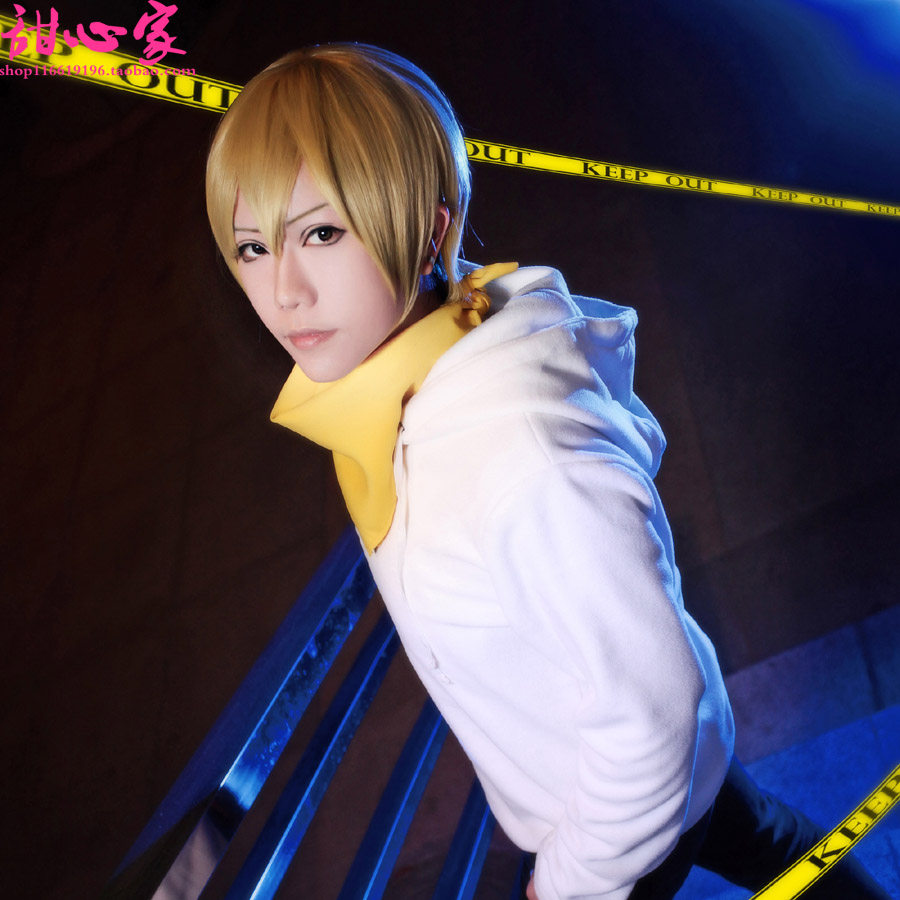 {甜心家}无头骑士异闻录纪田正臣假发王子金短发收脸cosplay假发