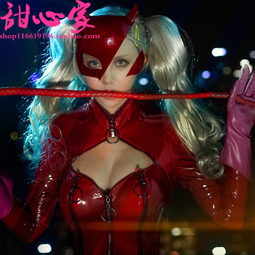 甜心家女神异闻录5Persona高卷杏米黄色虎口夹双马尾cosplay假发