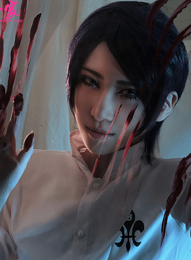 {甜心家}P5女神异闻录5 Persona5 喜多川祐介黑蓝色cosplay假发