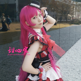{甜心家}美妙天堂 北条索菲 索菲小姐玫红色100cm现货cosplay假发