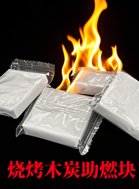 烧烤碳固态石蜡块引火块固体酒精块燃料助燃剂炭精引燃块点碳用品