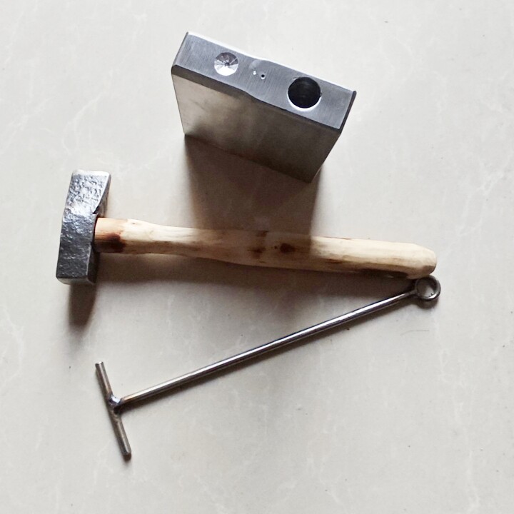 脚链脚套打铆钉拆卸铆钉安装拆解工具套装锤子冲子铆钉