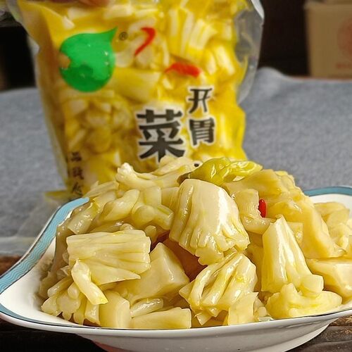 开胃菜花菜梗腌花菜心嫩脆爽即食