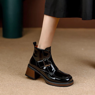 厚底纯色气质马丁靴h888 恩佳专享