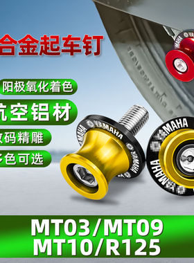 适用摩托车MT03 MT09 MT10/R125改装起车钉螺丝驻车球抬起车配件