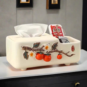 新中式 多功能抽纸盒客厅家用高档餐巾遥控器收纳盒国风纸巾盒摆件