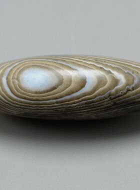 老缠丝玛瑙珠千年古珠风化纹蓝沁火供天眼挂坠古董收藏项饰勒子