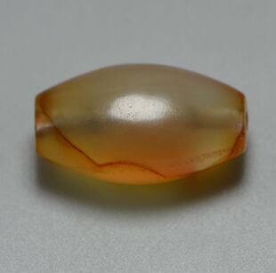 中古俏色老玛瑙珠宋代辽金千年古珠扁椭圆形精品颈饰佩珠包老放漏