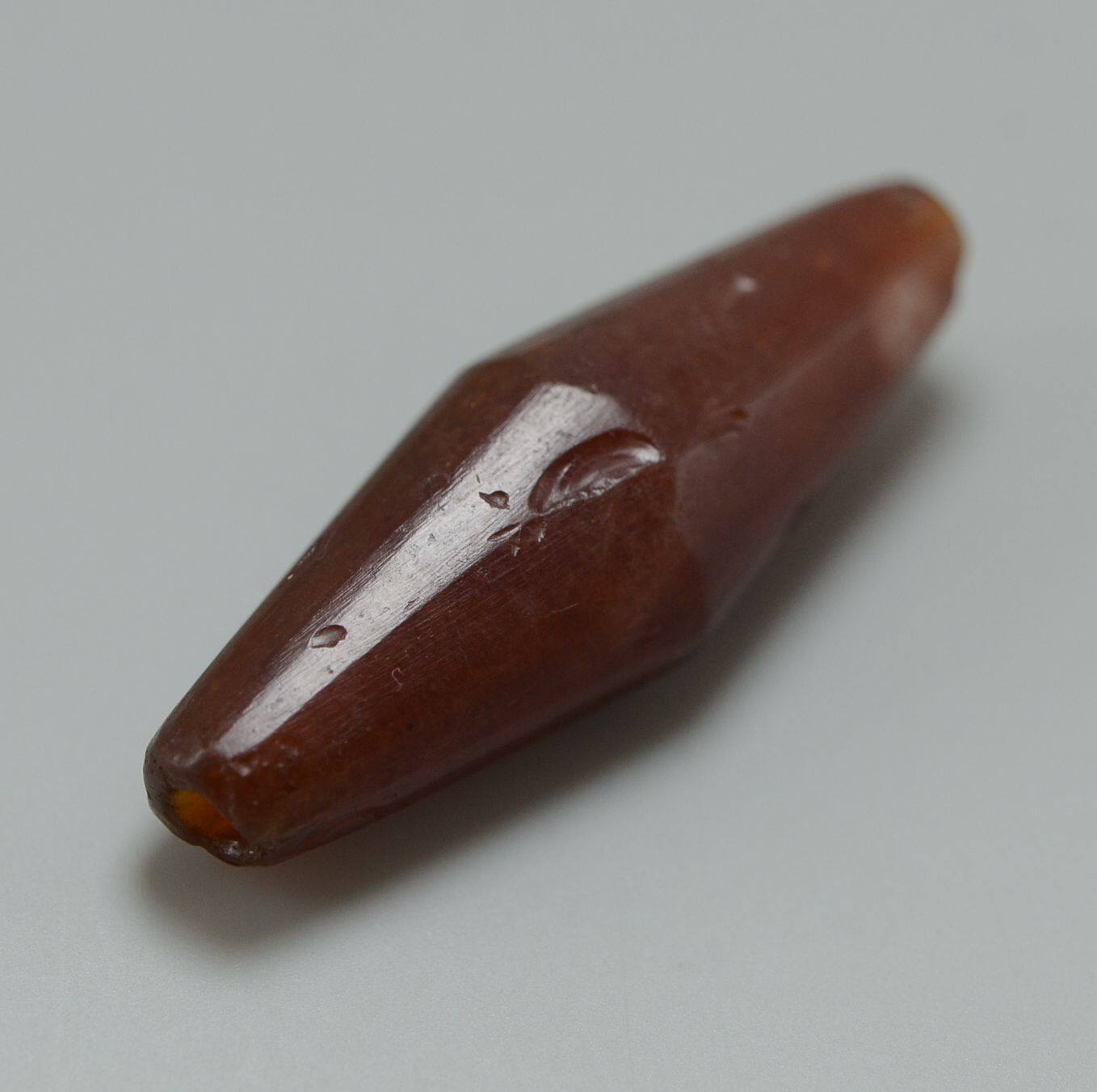 高古老红玛瑙珠汉代时期项饰棱管古玉佩饰吊坠项链配珠精品放漏