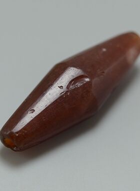 高古老红玛瑙珠汉代时期项饰棱管古玉佩饰吊坠项链配珠精品放漏