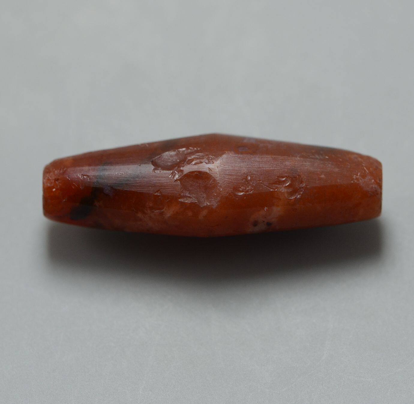 老红玛瑙管子楞珠千年古珠竹节管文玩配珠精品古董项饰老珠子放漏