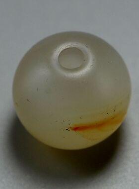 俏色白玛瑙古珠精品放漏