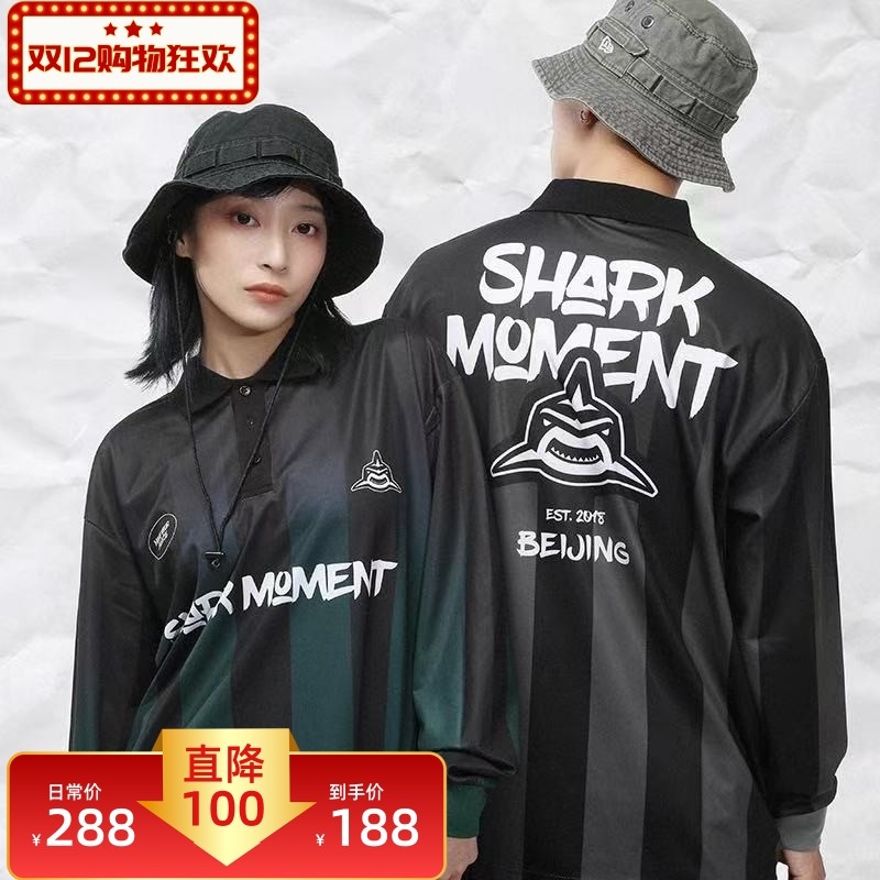 時刻鲨渐变足球服速干运动