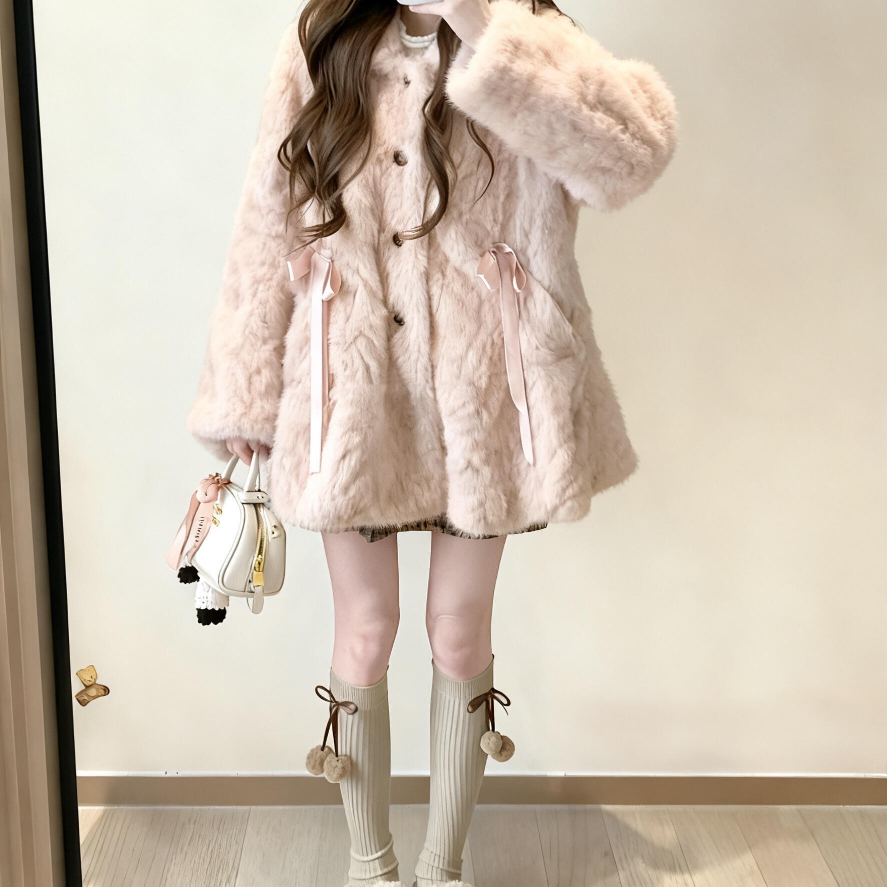 THETURE中古粉貂环保皮草