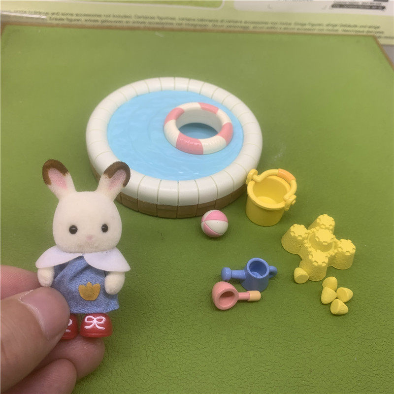 正版散货 家族森贝尔玩具过家家玩具  沙滩泳池正反面和配件