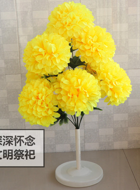 清明节仿真祭祀绢花仿真万寿菊花