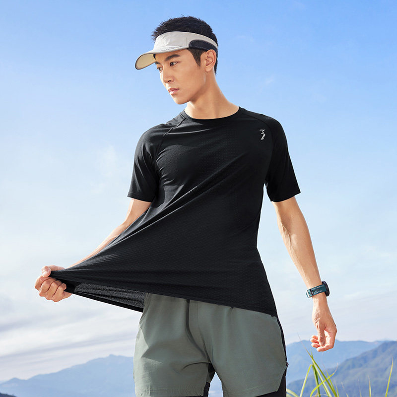 361度运动T恤男速干衣2026春季透气新款修身健身上衣圆领短袖男款