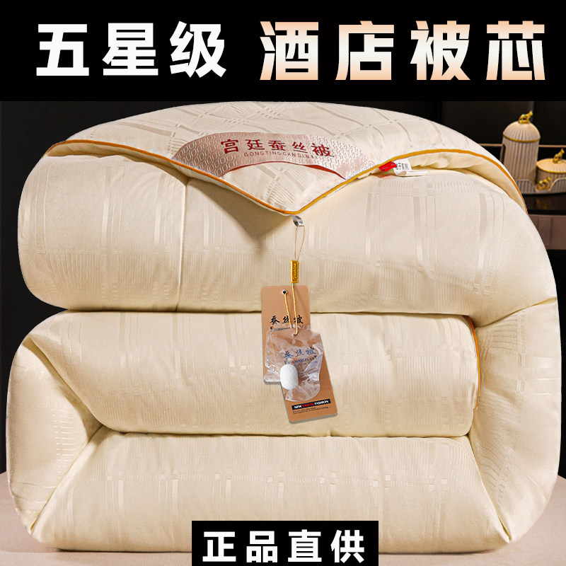 酒店被子冬被加厚保暖桑丝被冬款丝棉被芯春秋冬季双人棉絮太空被,床上用品,化纤被,淘宝优惠券,粉丝福利购,淘宝优惠卷