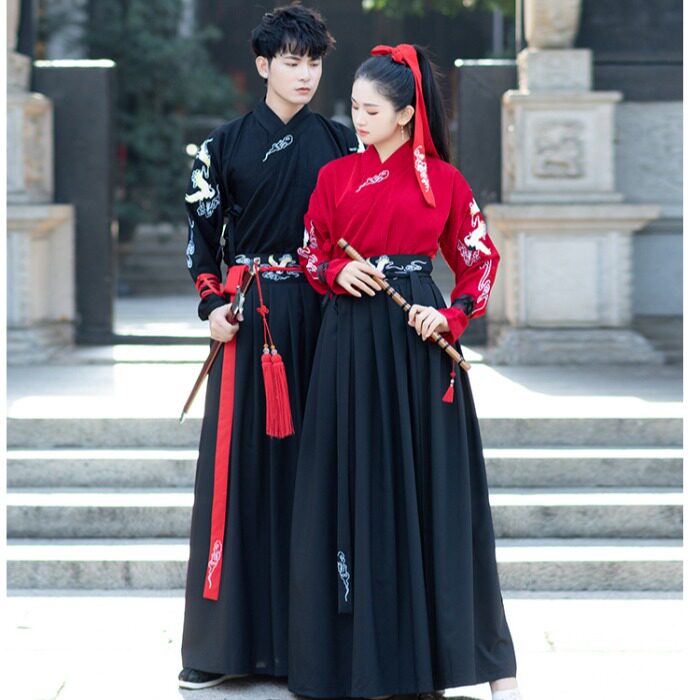 绝版齐腰春秋正品汉服仙情侣汉服