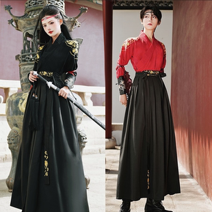 汉服中国风武侠风女侠客帅气古装风霸气超仙显瘦男女同款班服团服