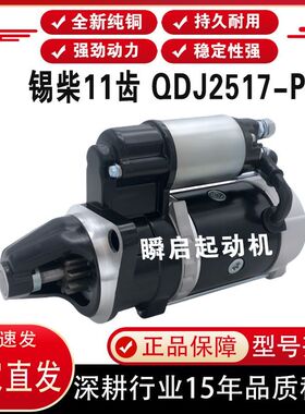 QDJ2517-P锡柴4DB1解放J6F马达虎VN起动机3708010-E00-WZ10