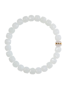 易行堂和田玉白玉手链