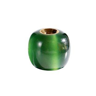 易行堂泰山玉老型配珠镶嵌24K金孔道星月菩提文玩佛珠念珠配饰男