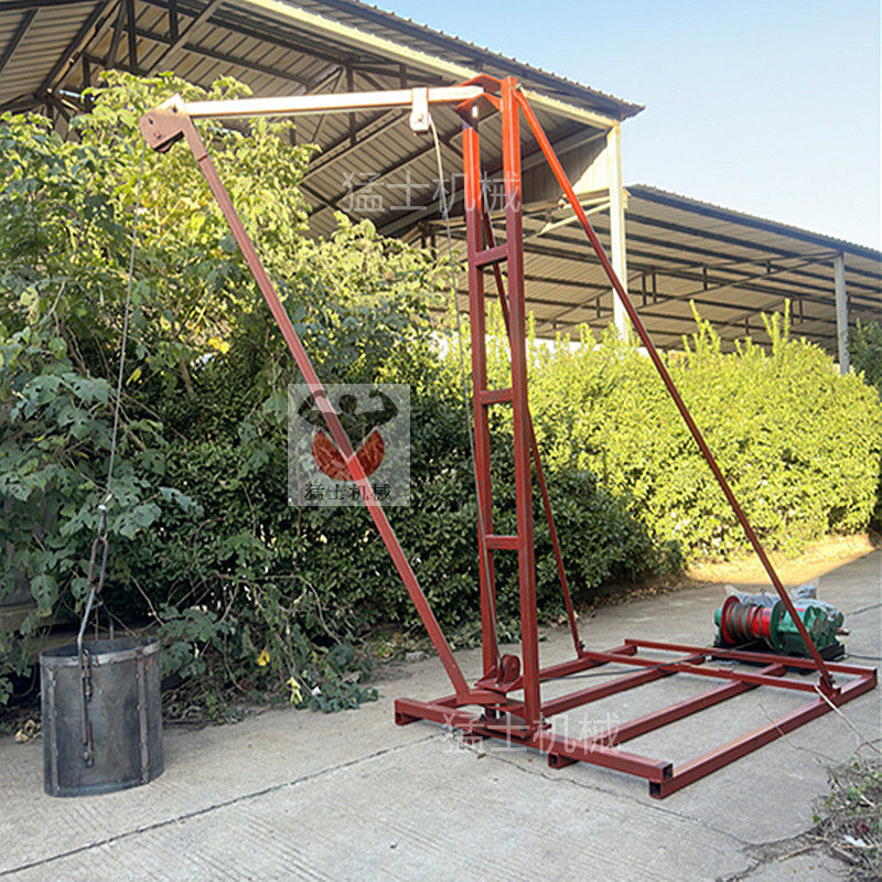 哈儿机架子人工挖桩设备哈儿吊机孔桩机架快速卷扬机猛士热销推荐