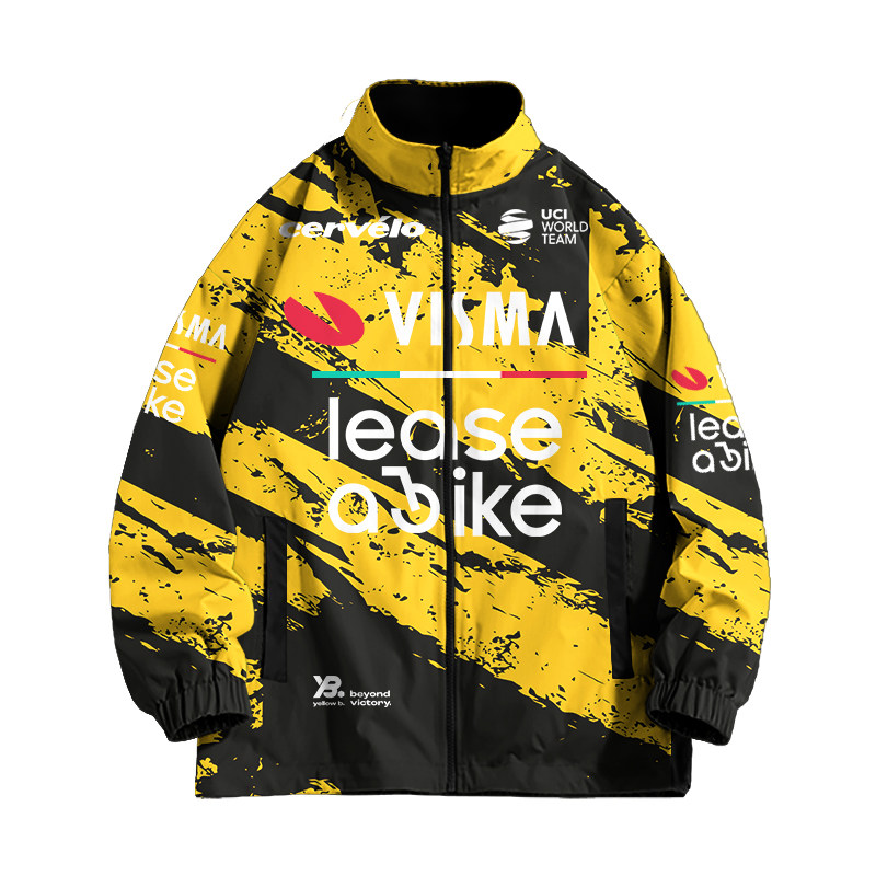 珍宝车队环法赛车服外套公路自行车骑行服户外拉链外套全彩夹克