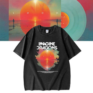 Imagine Dragons loom梦龙乐队水洗做旧t恤专辑演唱会短袖tshirt