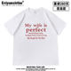 wife 重磅短袖 perfect husband落肩款 宽松T恤男女夏季 tee