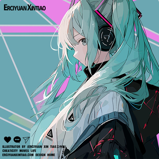 秋冬季虚拟歌姬薄款外套男女同款秋冬季情侣装二次元动漫miku夹克