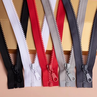 羽绒服拉链上衣衣服外套5号树脂拉链开尾口长拉锁头 拉链配件
